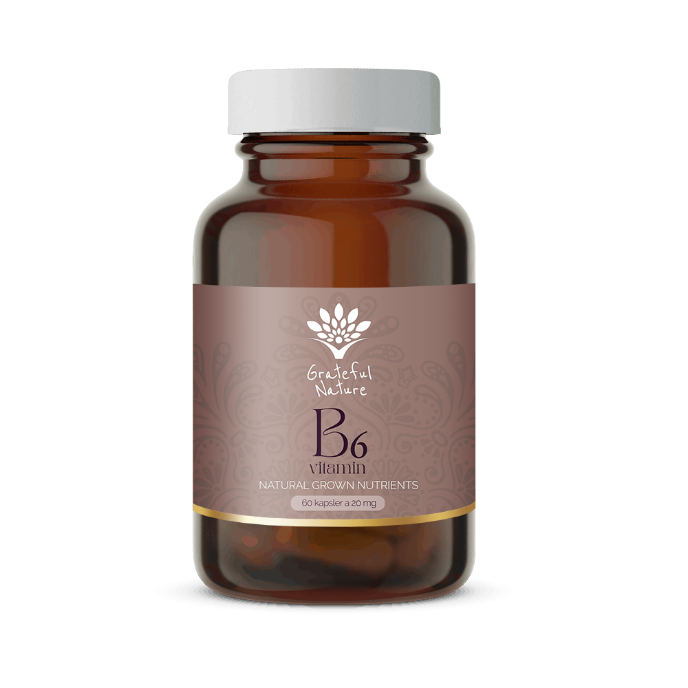 B6 vitamin Natural Grown Nutrients 60 kapsler for 12 mnd Natur