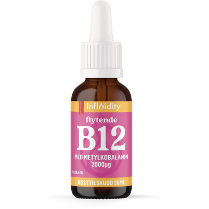 Flytende høydose B12 - med metylkobalamin - 30ml - 2000ug