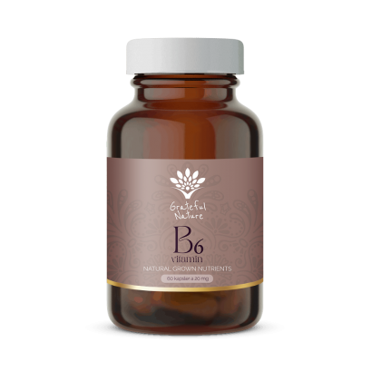 B6 vitamin - Natural Grown Nutrients - 60 kapsler for 1-2 mnd