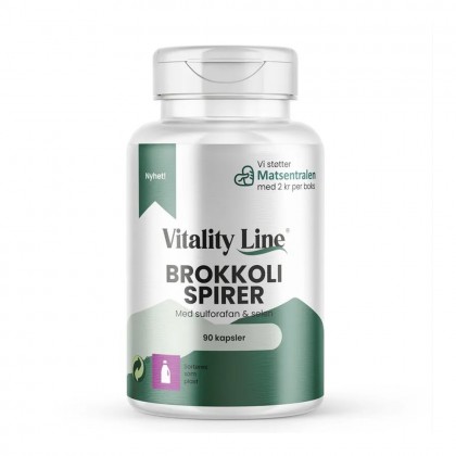 Brokkolispirer Tilskudd - 90 kapsler - Vitality line