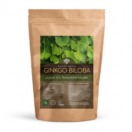 Ginkgo Biloba (Tempeltre blader) - Pulver - Økologisk - 250g