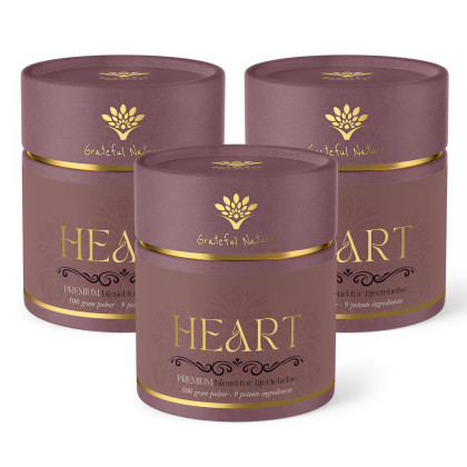 Abonnement 3 mnd - Heart - Premium Hjertehelse blend - 500 gram pulver - FRI FRAKT