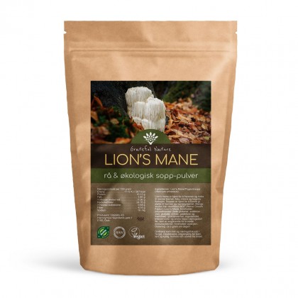 Lion's Mane (piggsvinsopp) - Pulver - Økologisk - 250 g