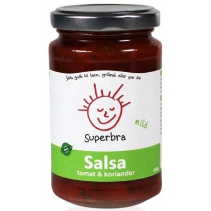 Superbra - Mild salsa med tomat og koriander - 240 g