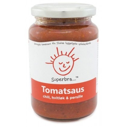 Superbra - Tomatsaus med chilli, hvitløk og persille - 390 g