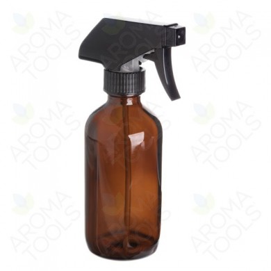 Mørk glassflaske med Pumpespray - 240 ml - Aromatools