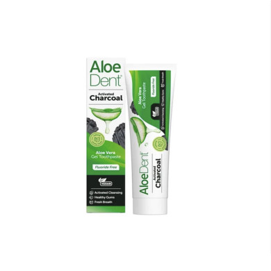 Aloe Dent aktivert kull tannkrem u/fluor 100ml
