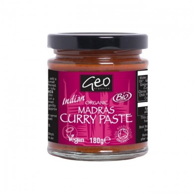 Geo organics madras curry paste 180 gr