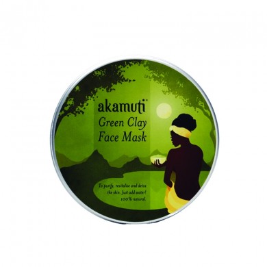 Akamuti Green Clay Face Mask - grønn leire ansiktsmaske - 100g