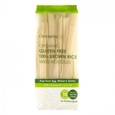 Clearspring brown rice wide nudler - glutenfri - 200 g