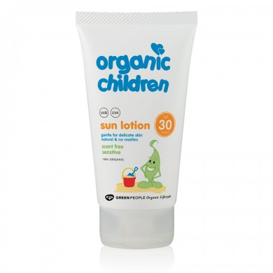 Solkrem for barn - luktfri faktor 30 - Organic Children - 150ml
