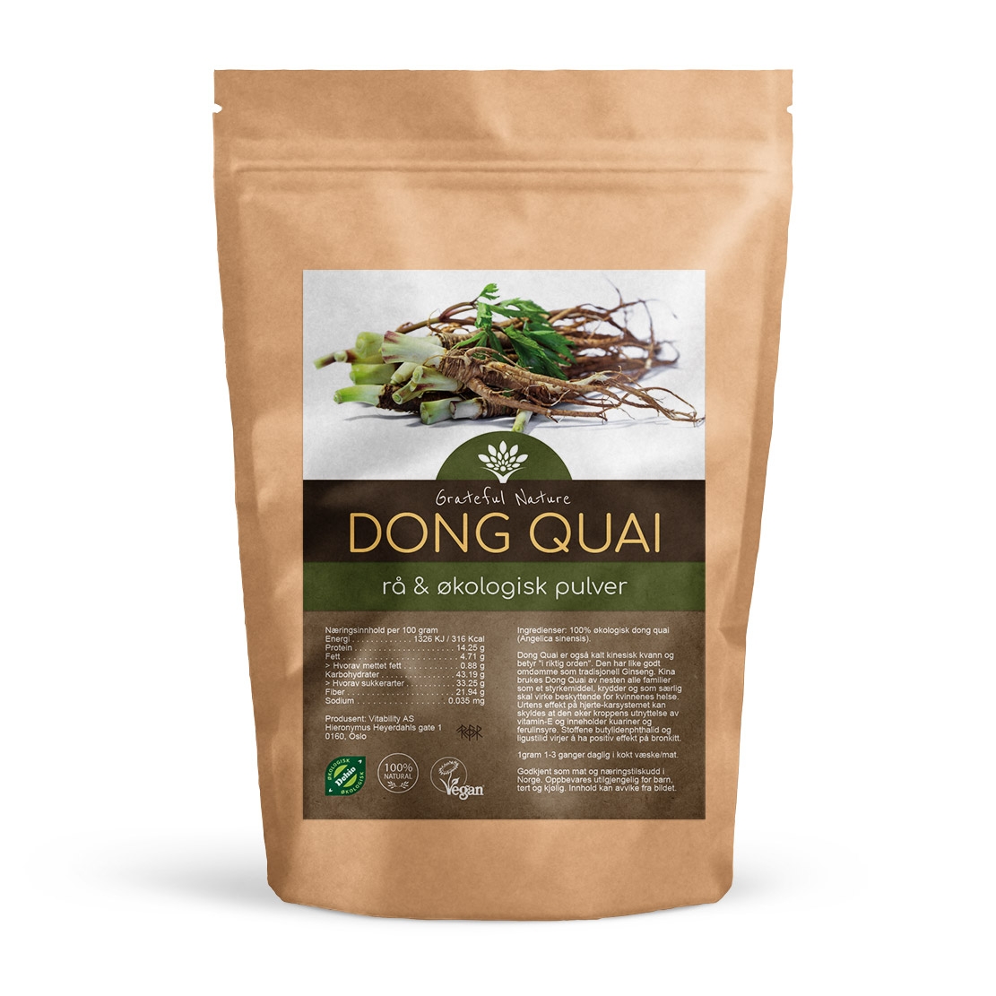 Dong Quai Pulver - Økologisk - 125 g